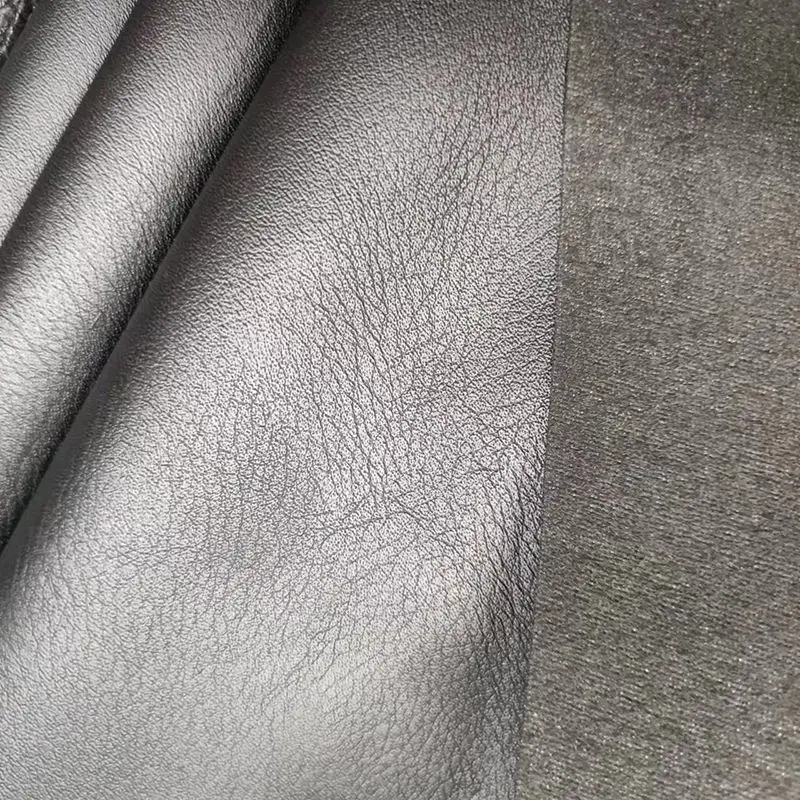 Factory Customized Fashion Eco-friendly Soft faux leather washable PVC polyester synthetic PU leather for men jackets