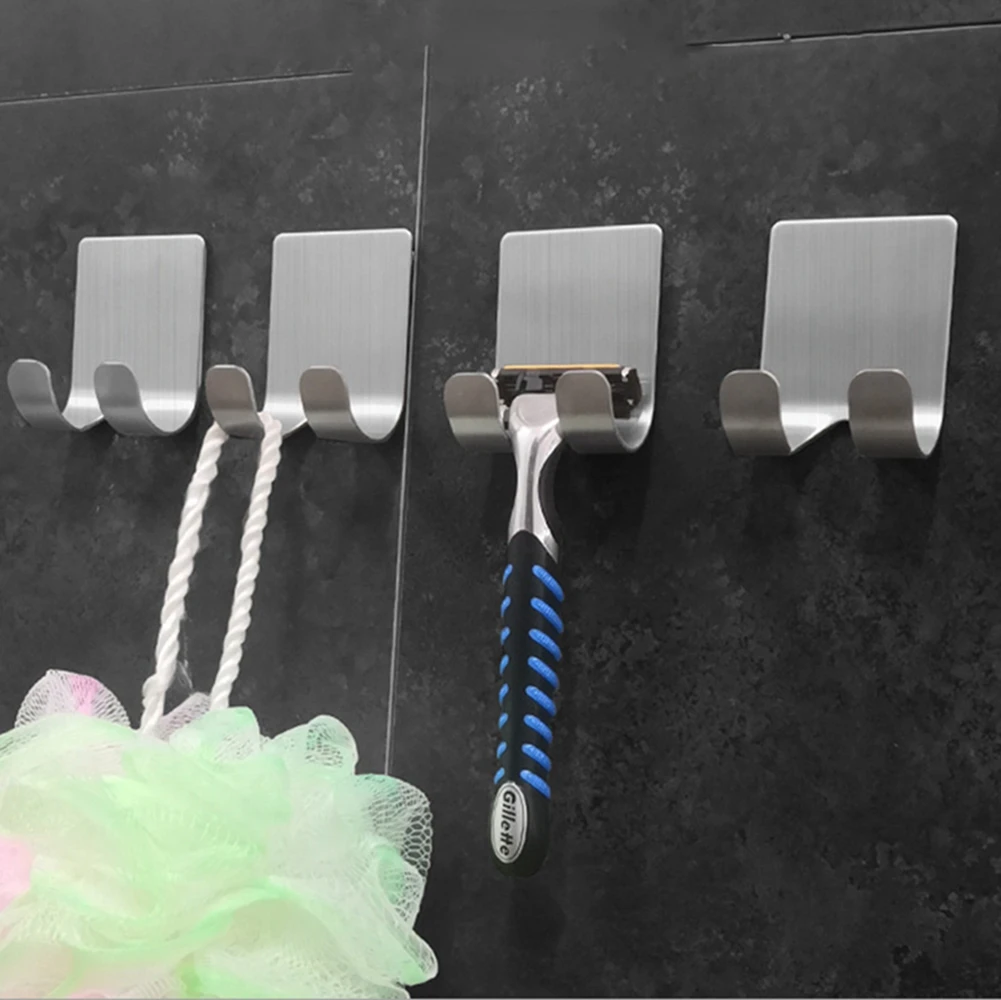 Cheap Price 304 Heavy Duty Razor Holder Stainless Steel Waterproof Hanging Wall Adhesive Hooks for Bathroom