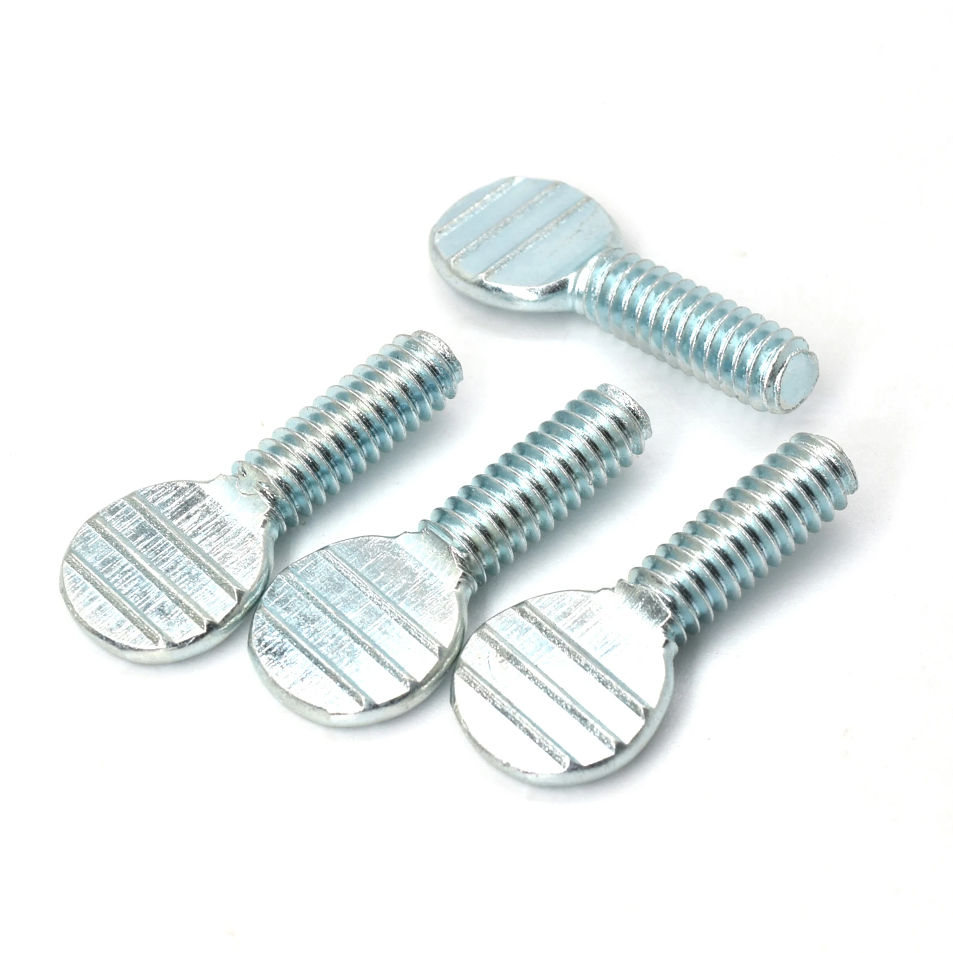 Metric thread special head hand tightened carbon steel galvanized waved plate flat spade head thumb screw