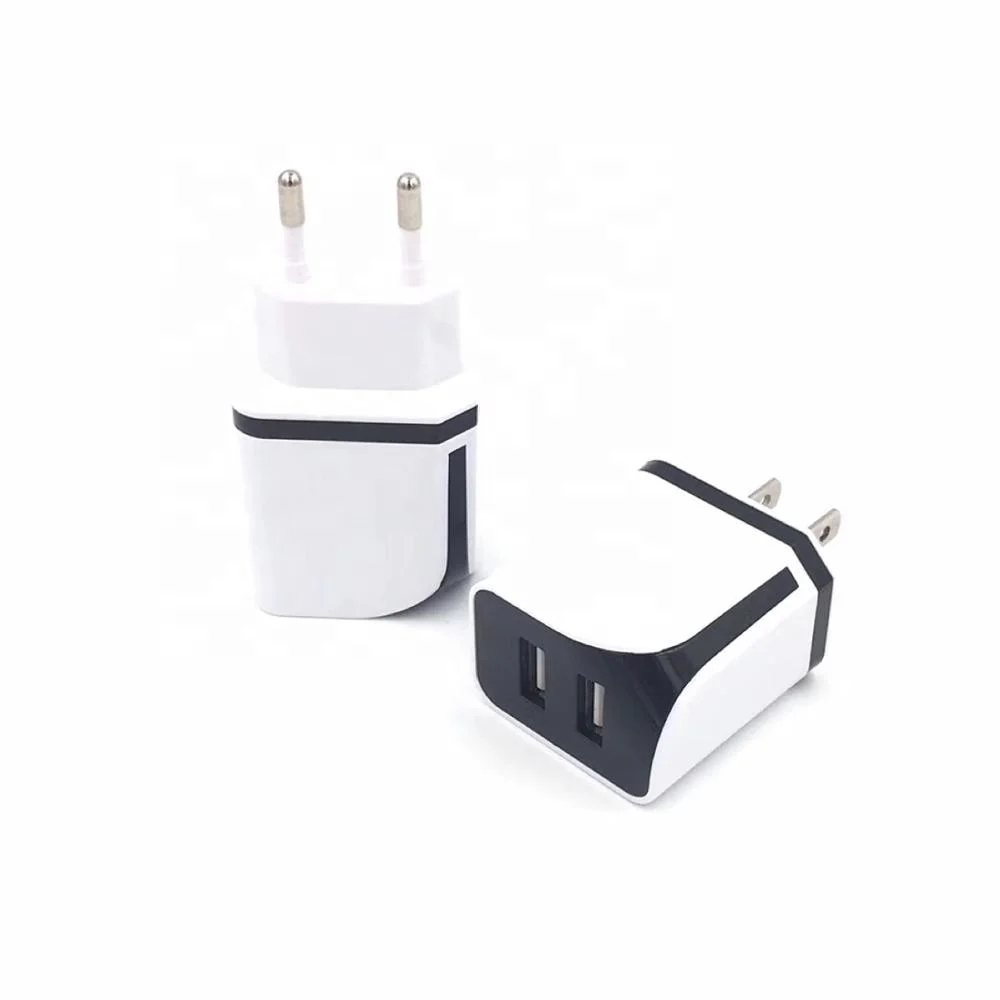 
Mobile Phone Charger 5V 2A AC Dual Usb Travel Charger Power Adaptor 