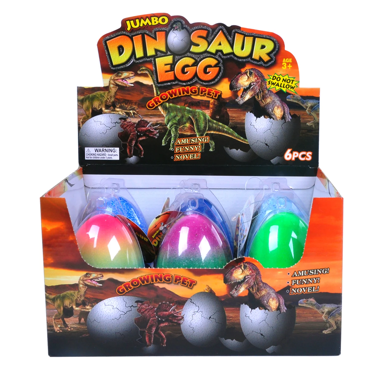 Dinosaur Eggs Toys Grow in Water Pool Dive Science Kits Hatching Crack Novelty with Assorted Color for