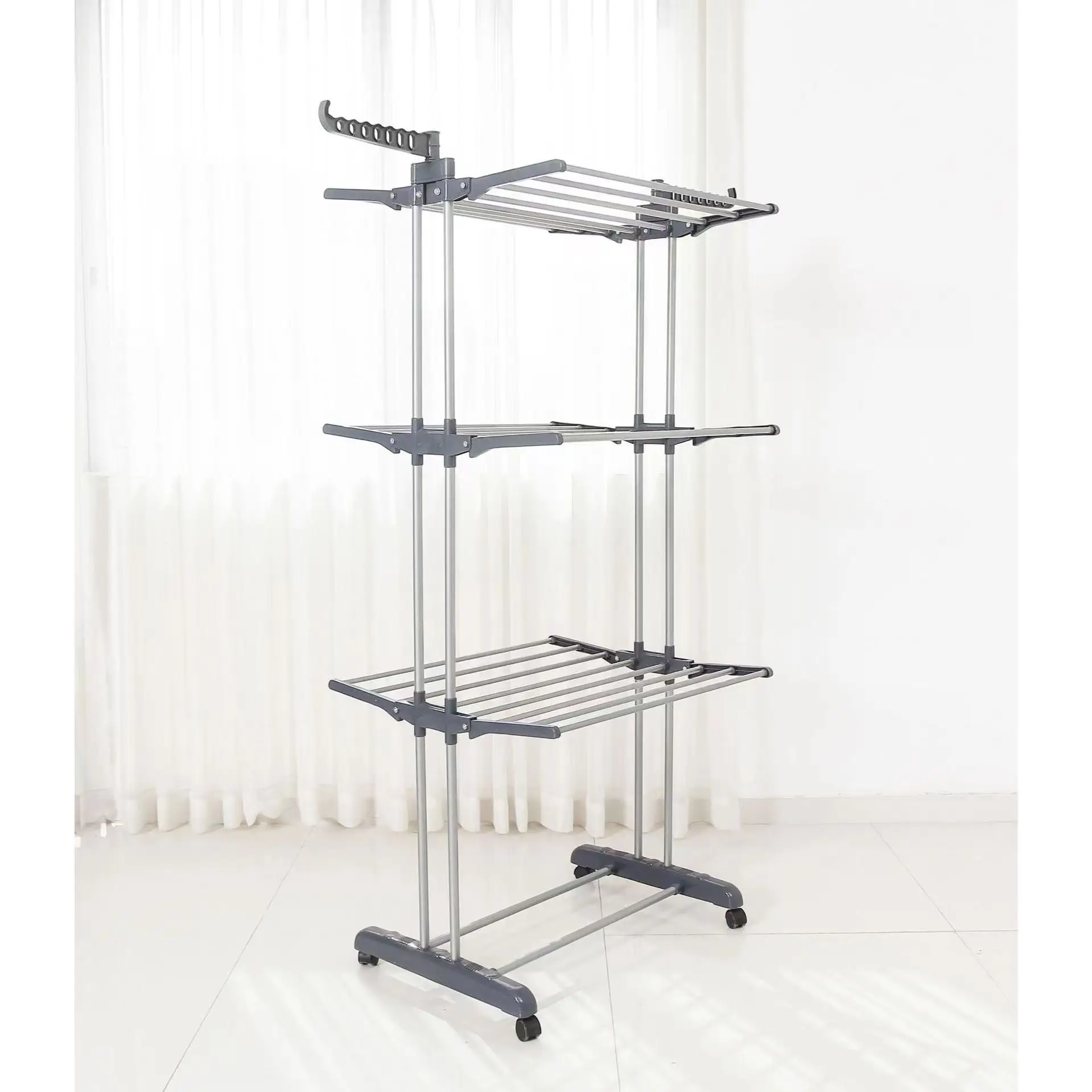 3 Tier Stainless Steel Laundry Garment Wholesale Children Clothes Rack Dryer