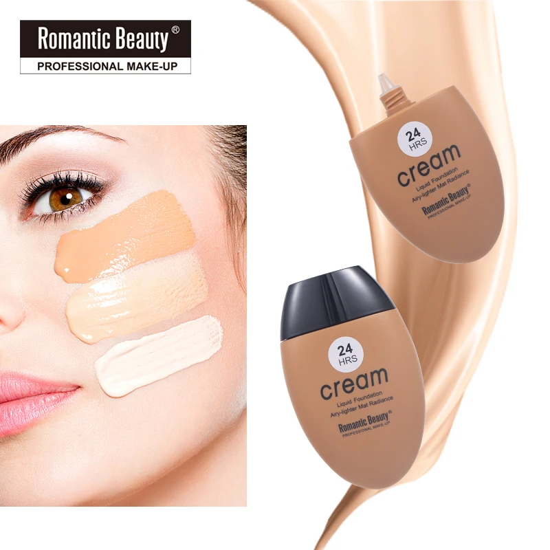 Romantic Beauty Vegan Matte Waterproof Full Coverage Private Label Makeup Foundation For Black Women