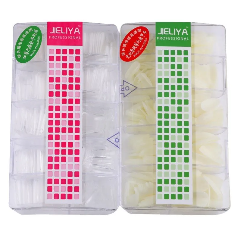 Ultra-Thin No Trace Nail Tips Extension Half and Full Cover Dual Purpose White Clear Nature Almond Ballet Square Press on Nail