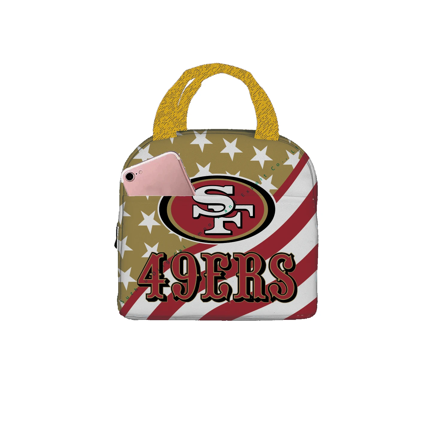 32 Teams High quality Custom logo Double Sided Printing  San Francisco 49ers  Lunch bag
