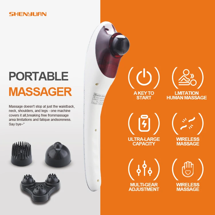 Long Handle Variable Intensity to Relieve Pain in the Back Muscles Massage Hammer