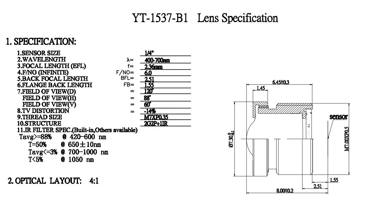 wide angle Dfov 120 degree m12 8mm cctv lens for small camera fixed focus Body Camera Lens for security