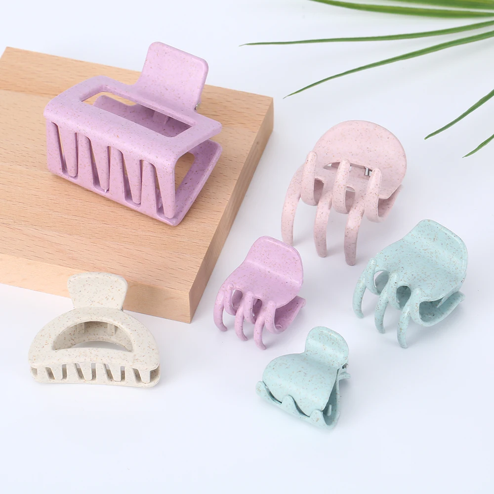 Wholesale 5 shaped claw hair clips small 1inch grip claw clamps mini hair claw clips for girls thin hair