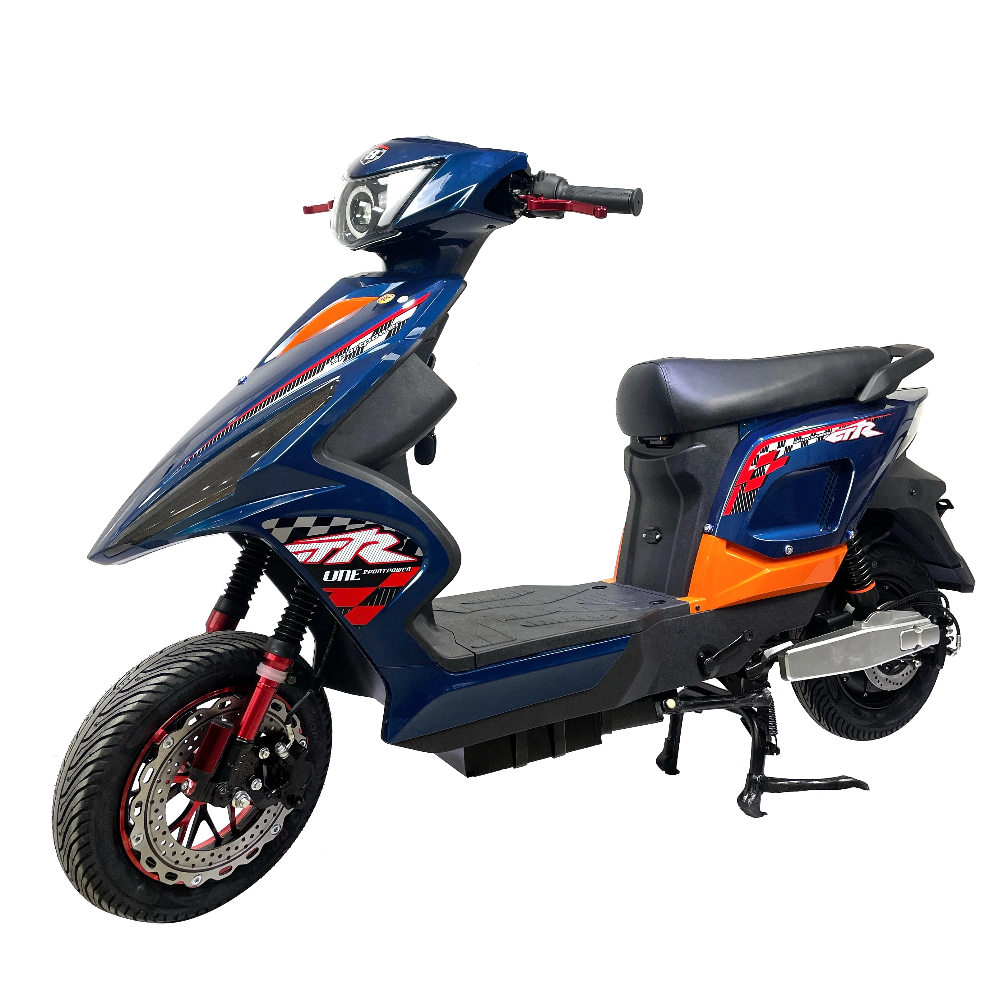 Factory Custom Wholesale Adults E Moped 1200w 60v/72v Lead Acid Battery Electric Moped Scooter
