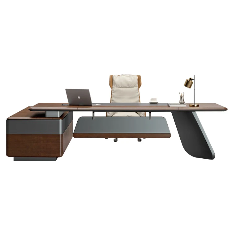 Modern Luxury Office Building Furniture Executive Table High Tech CEO Director Computer Table Work Table