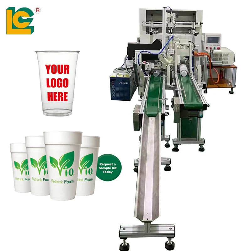 High Quality Sablon Machine Automatic Paper Cups Plastic Cups Screen Printing Machine