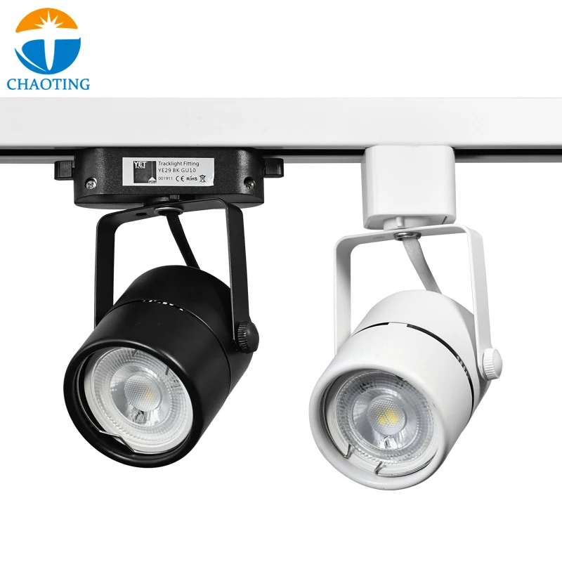 Недорогой светодиодный Трековый прожектор GU10 MR16 Base с регулируемой яркостью светильник для поверхностного монтажа
