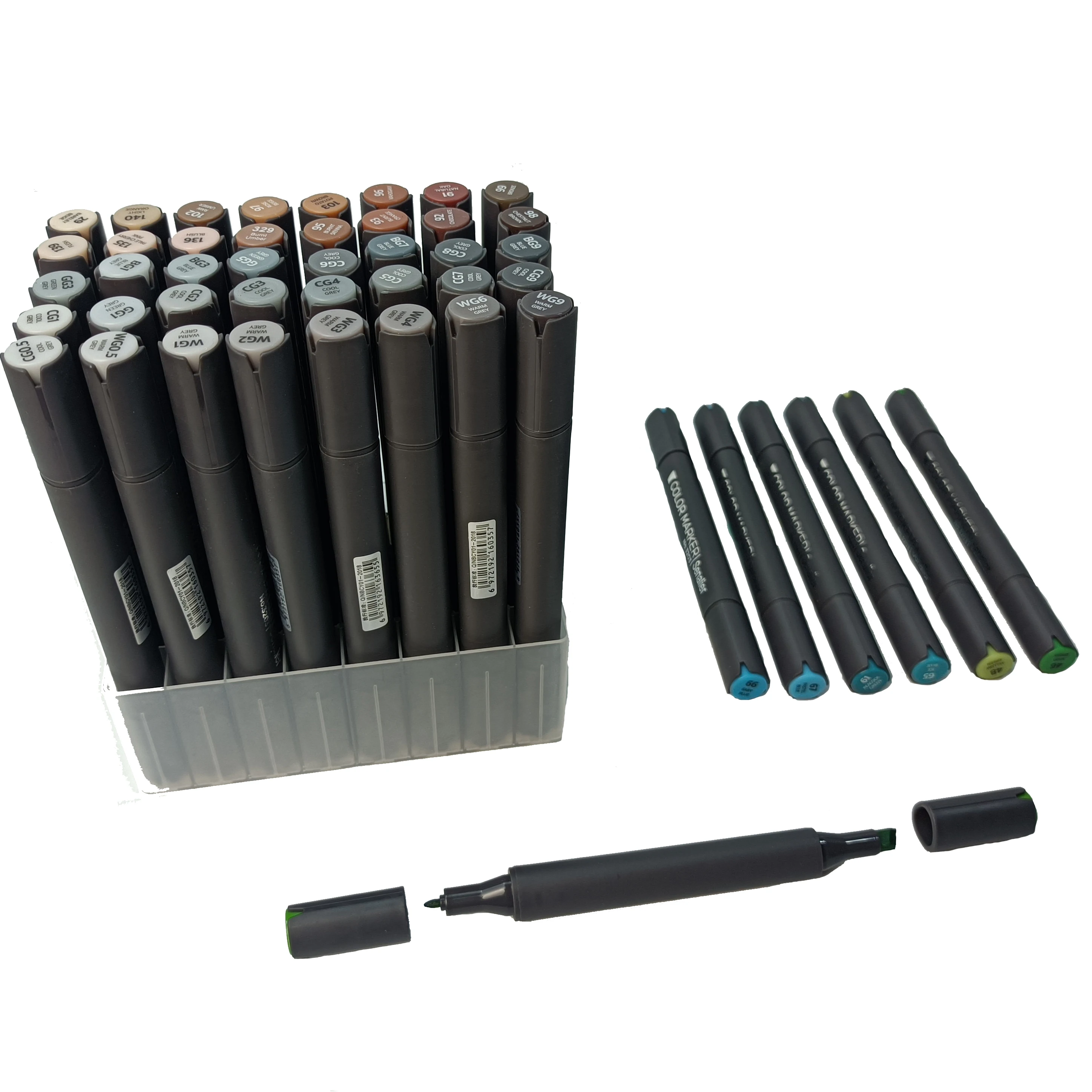 Marking Alcohol Based Brush 80 2 Tips Pen Colors 264 262 Markar Art Marco Markers