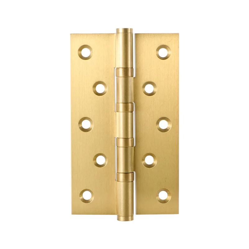 Brushed Solid Brass Ball Bearing Door Hinge With Screws Mortise Door Hinges