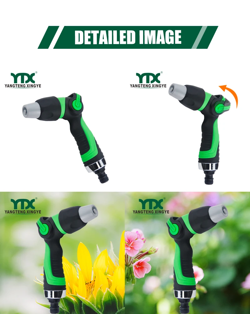 YTX high quality 3-way flow-control Hand nozzle hand gun Watering Gun Garden Water Guns