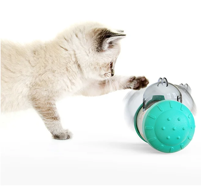 Modern Popular Dog Tumbler Toys Automatic Feeder Slowly Bouncing Food Dog Bowl Training Leaky Ball Toy