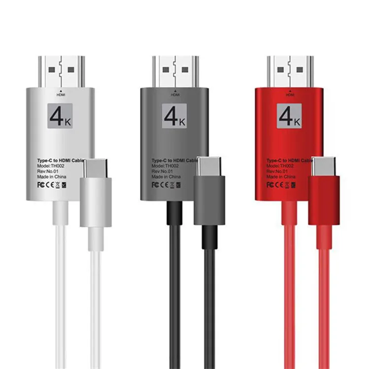 
Mobile Phone To TV Conversion HD Projection Cable 2M Type C To Hd mi Interface 4K 60HZ Data Cable Converter 