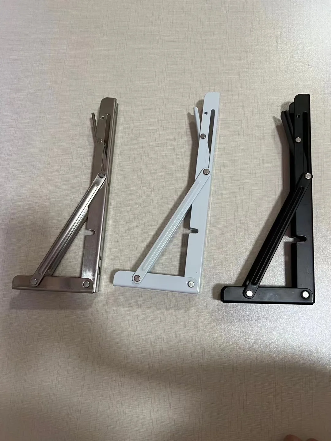 Heavy Duty Metal Collapsible Shelf Bracket for Bench Table, Shelf Hinge Wall Mounted Space Saving DIY Bracket