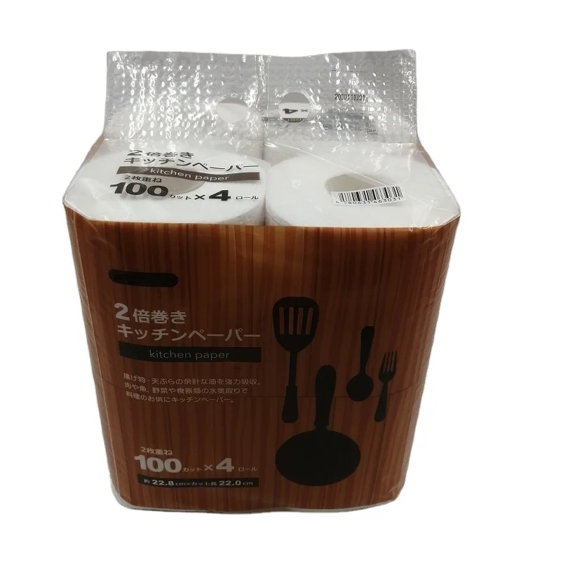 Изготовленный На Заказ туалетная бумага в рулоне (туалетная бумага) натуральной древсной массы 1-Ply белый слон ткани рулон бумаги