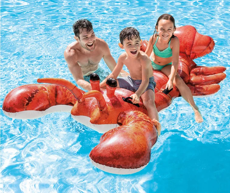 Моделируемый и реалистичный красный омар INTEX57533, плавающий коврик, водные крылья, детский надувной поплавок