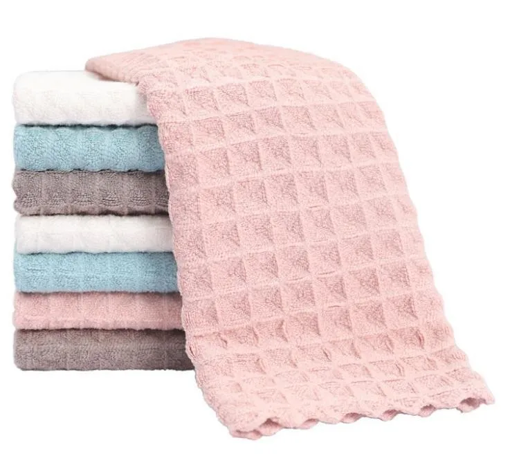 Hot Selling Waffle Design Ultra Absorbent Kitchen Towel Grey Fast Drying  Cleaning Cloths