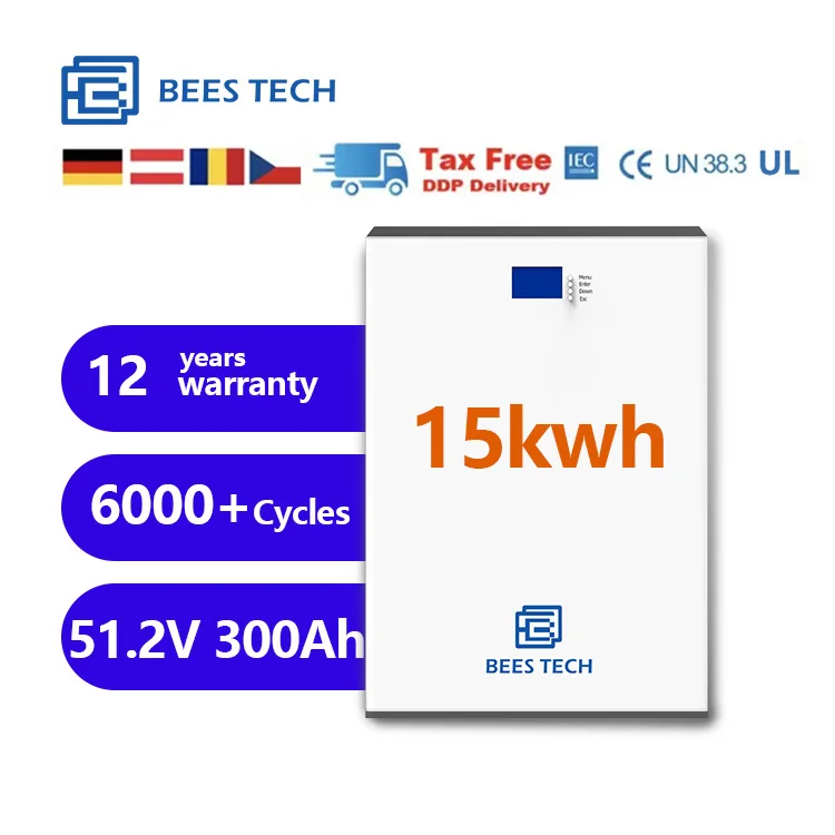 Заводские батареи 15kw 51 2 V Lifepo4 48V 300AH литиевая железная батарея LFP powerwall домашняя система хранения солнечной энергии