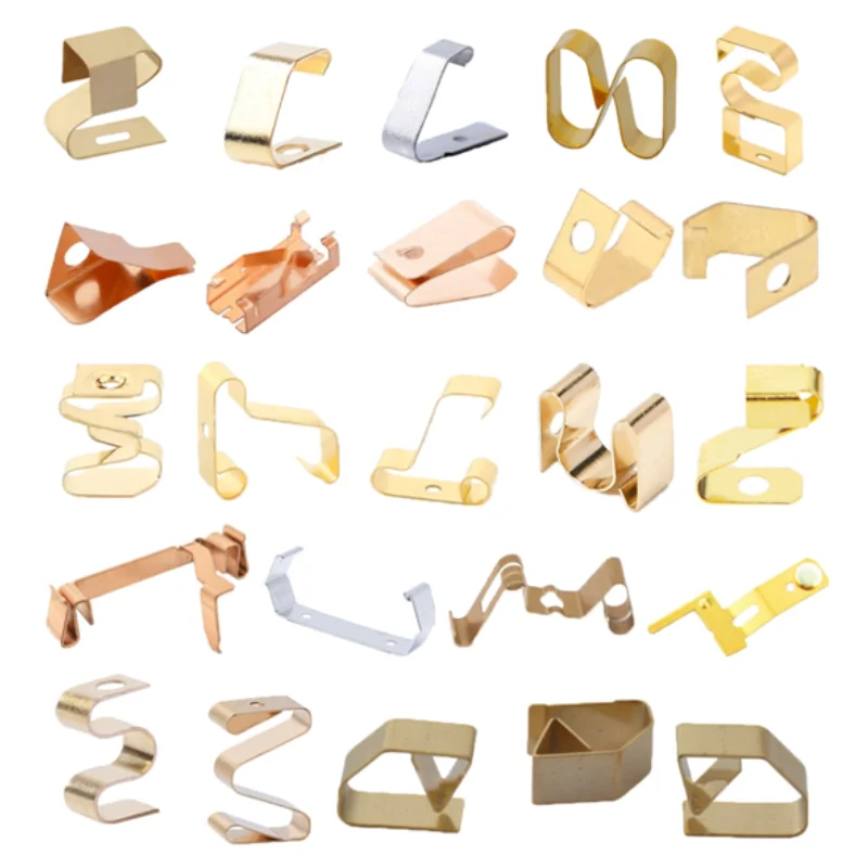 Smd Leaf Pcb Flat Electrical Battery Contact Holder Spring Smd Contact Stainless Steel Spring Steel Brass Clip Connector Button