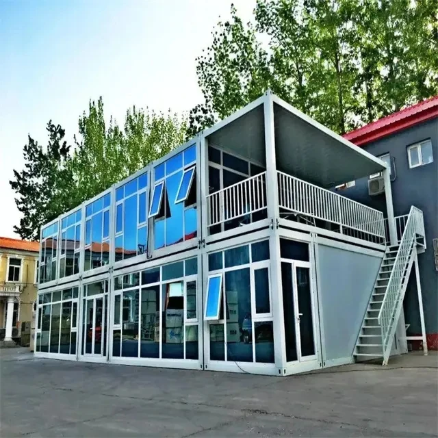 Custom Color Folding Container House 20ft Installation Prefab Folding Container House Portable Cabin Site