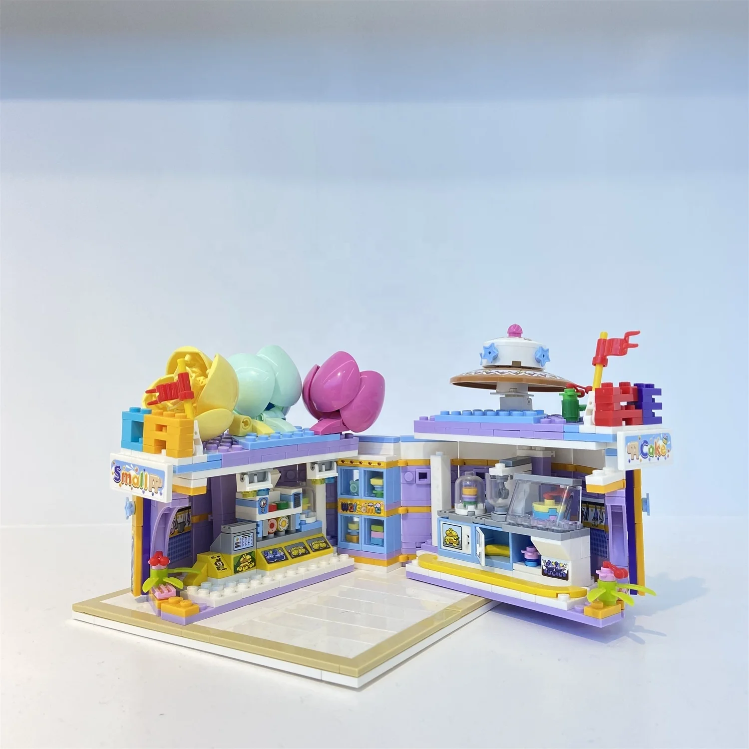 City Street View Cake Shop Mini Building Blocks 808 PCS Bricks DIY Toys for Children Girls