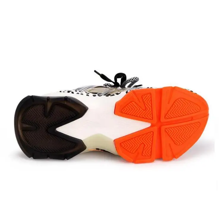 High Quality Genuine leather Sports Shoes Retro Chunky Sneakers for Women Thick Sole Casual Shoes Athletic Dad shoes