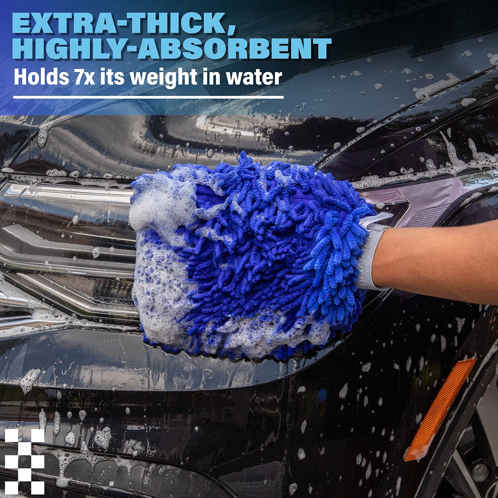 Premium Car Wash Mitt Cleaning Drying Mitts Microfiber Car Wash Mitt for Cars