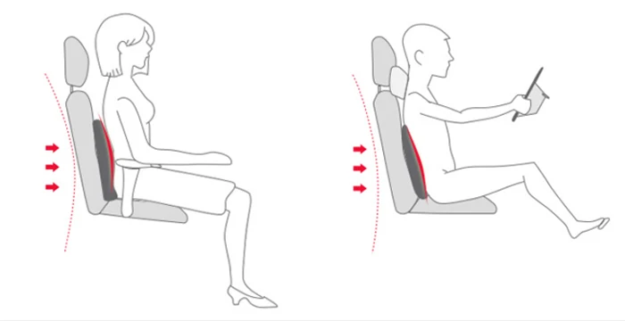 EZ Valve Fast Inflatable Car Seat Pillow Perfect Support Lumbar Pillows & Seat Cushions
