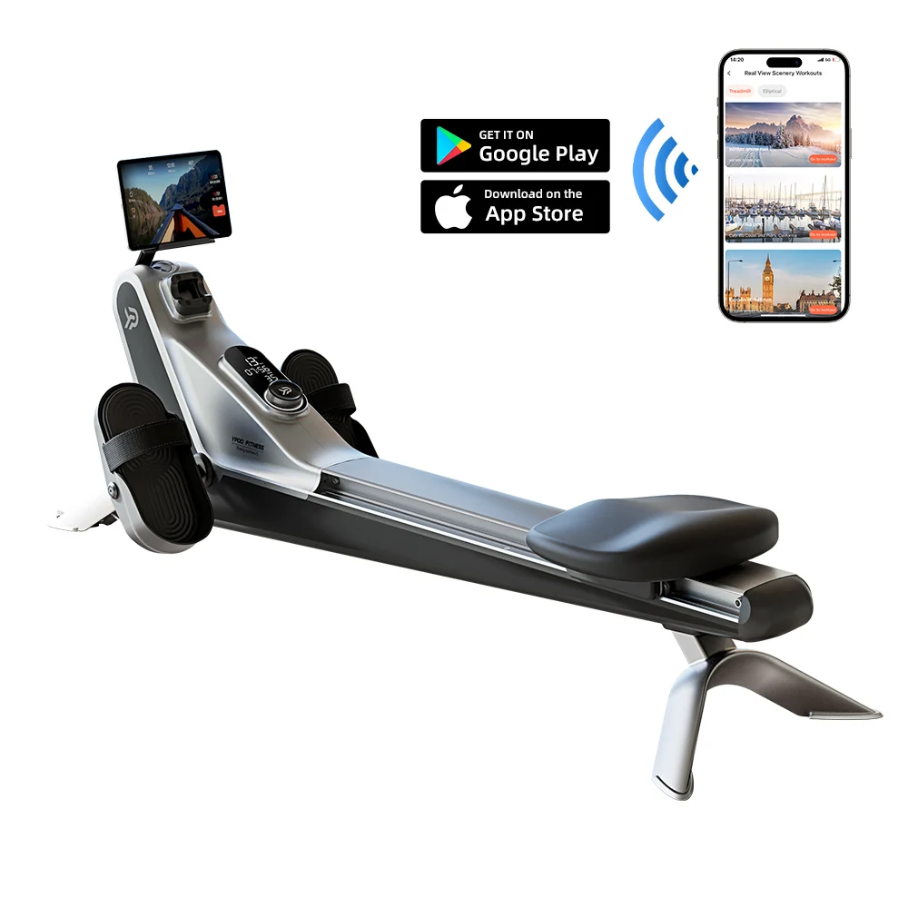 YPOO  New  Intelligence Fitness Rower Machine  Row Machine Home Trainer with ypoofit app smart rowing machine