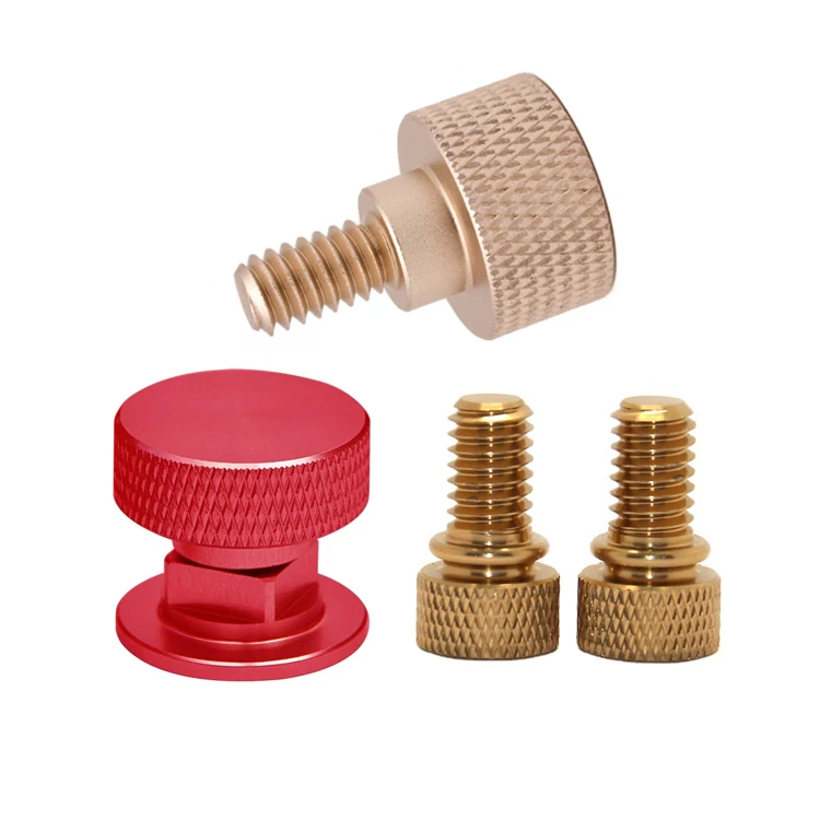 M6 China factory custom aluminum knurled thumb screw thumb screw for audio equipment