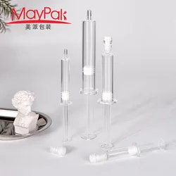 Wholesale Mini Empty 1ml 3ml 5 ml 10ml  Airless Syringe Cosmetic PS Plastic Ampoule For Essence Serum