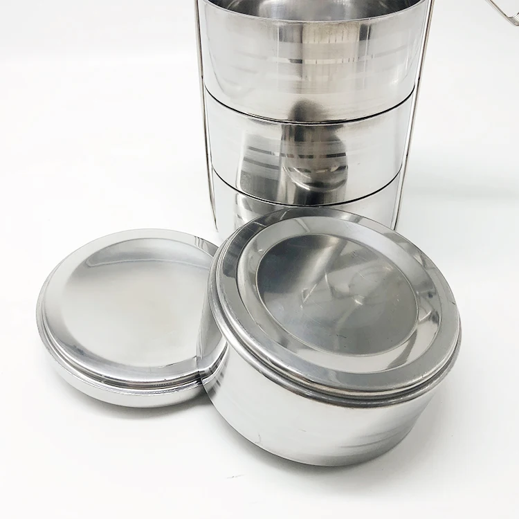 Newest 2/3/4/5 layers stainless steel food containers tiffin food carrier with handle