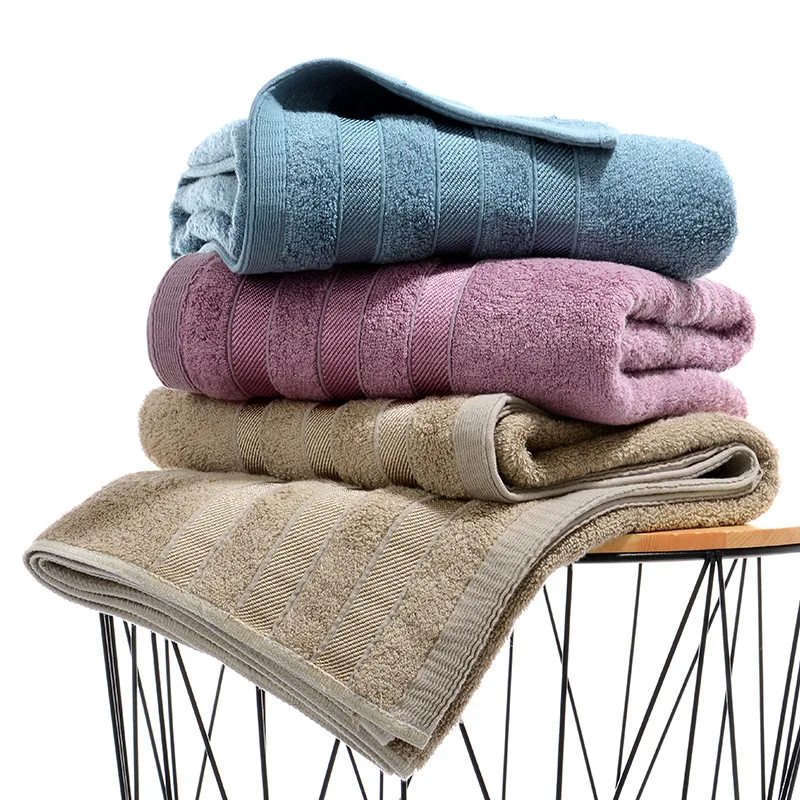 Wholesale bulk 100% natural cotton bamboo fiber terry red green black dark blue hand or face towel set