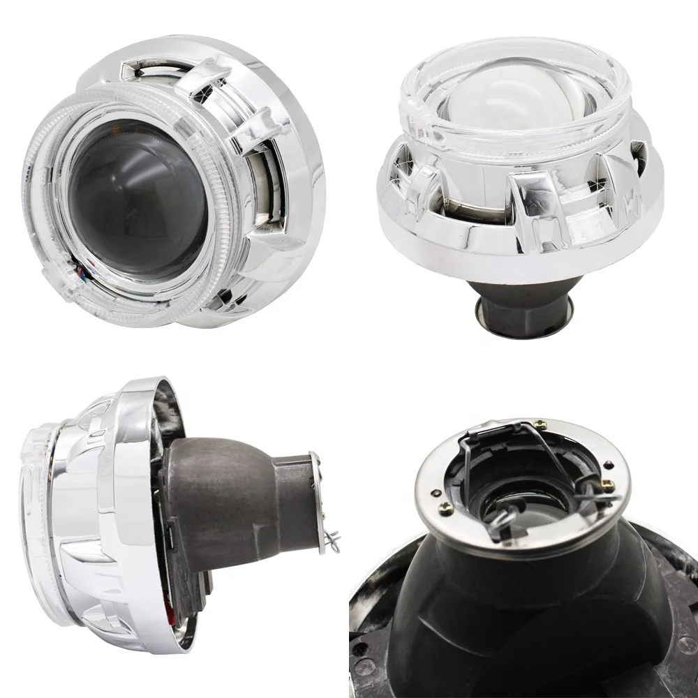 TAOCHIS Car 3.0 inch Head light Bi xenon Projector Lens Kit for Q5H7  With Shroud APP control angel devil eyes headlamp retrofit