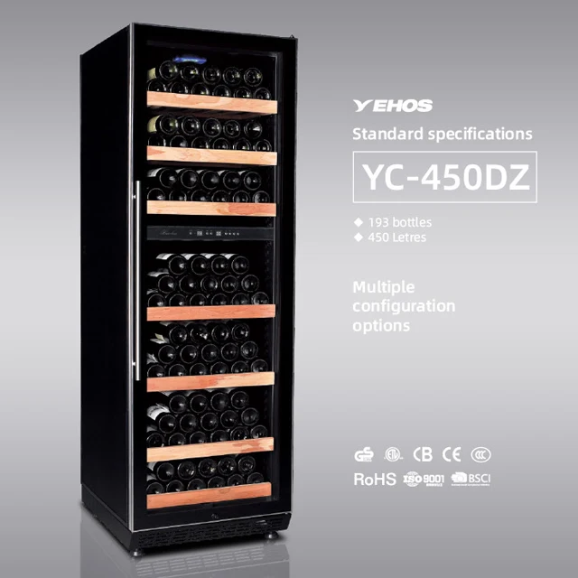 popular dual temperature zone wine refrigerator wine cooler storage