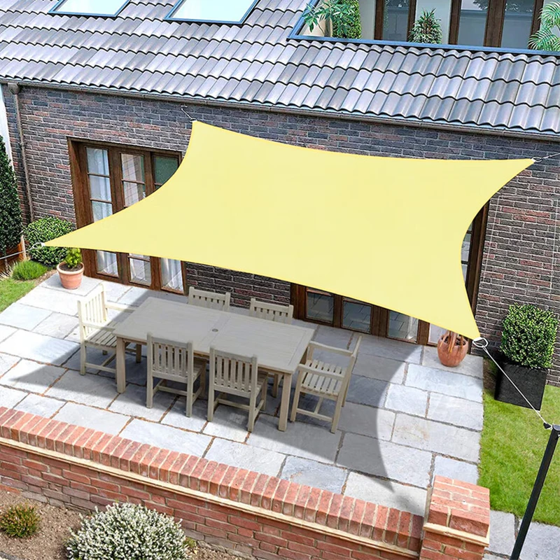 HDPE Knitted Outdoor Sun Shade Nets Flat Wire Mesh Mono  Sunblock Cloth Custom Commercial Shade Sails