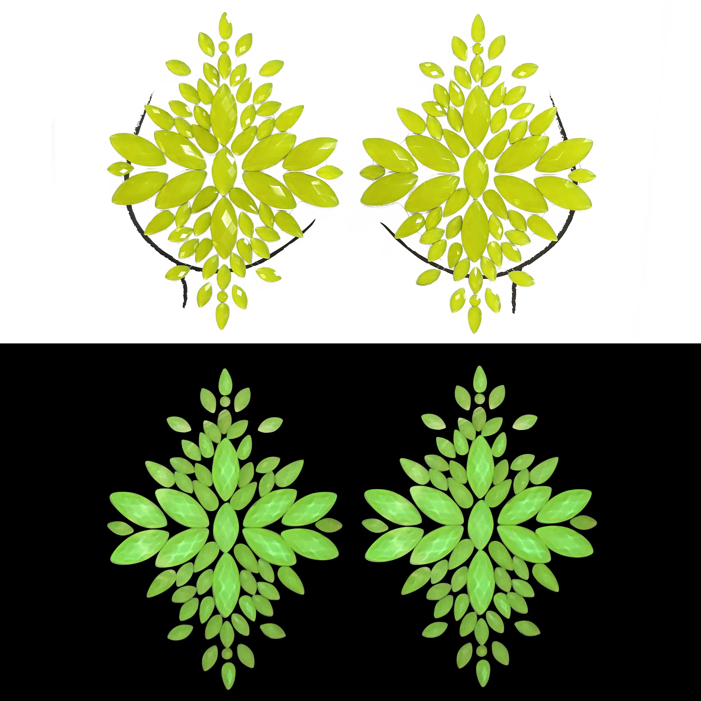 Sex Bindi Face Breast BoombsJewels Nipple Pasties Cover Gems For Dance Party