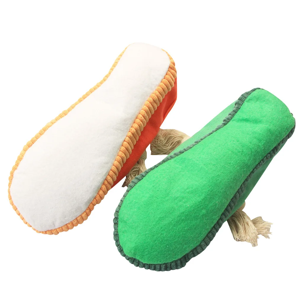 Amazon Combination Set Simulation Shoes Teeth Cleaning Dog Doll Bite Dog Toy Shoes Pet Vocal Toy