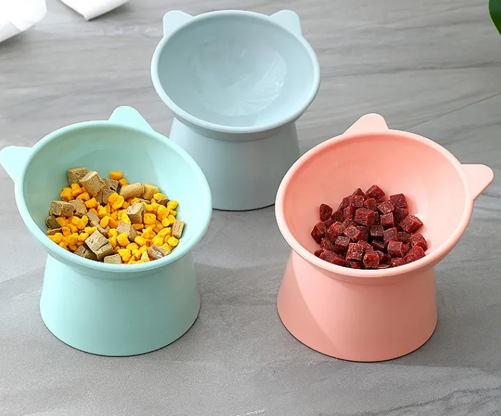 Керамическая миска для питомцев защита высоких ног и шеи кошек