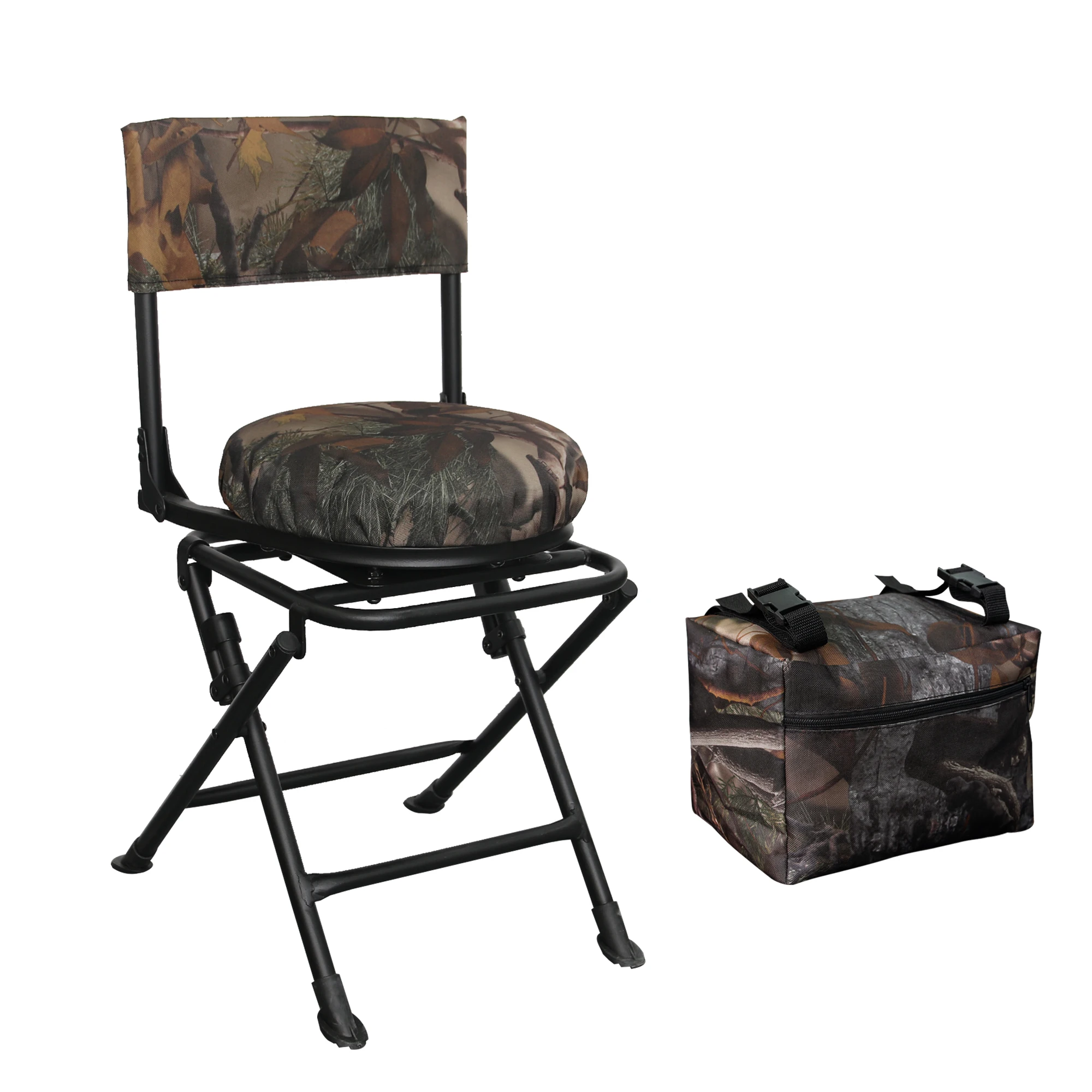 Mydays Outdoor 360 Degree Swivel Folding Camping Chair Easy Carry Foldable Swivel Chair With Gear Bag
