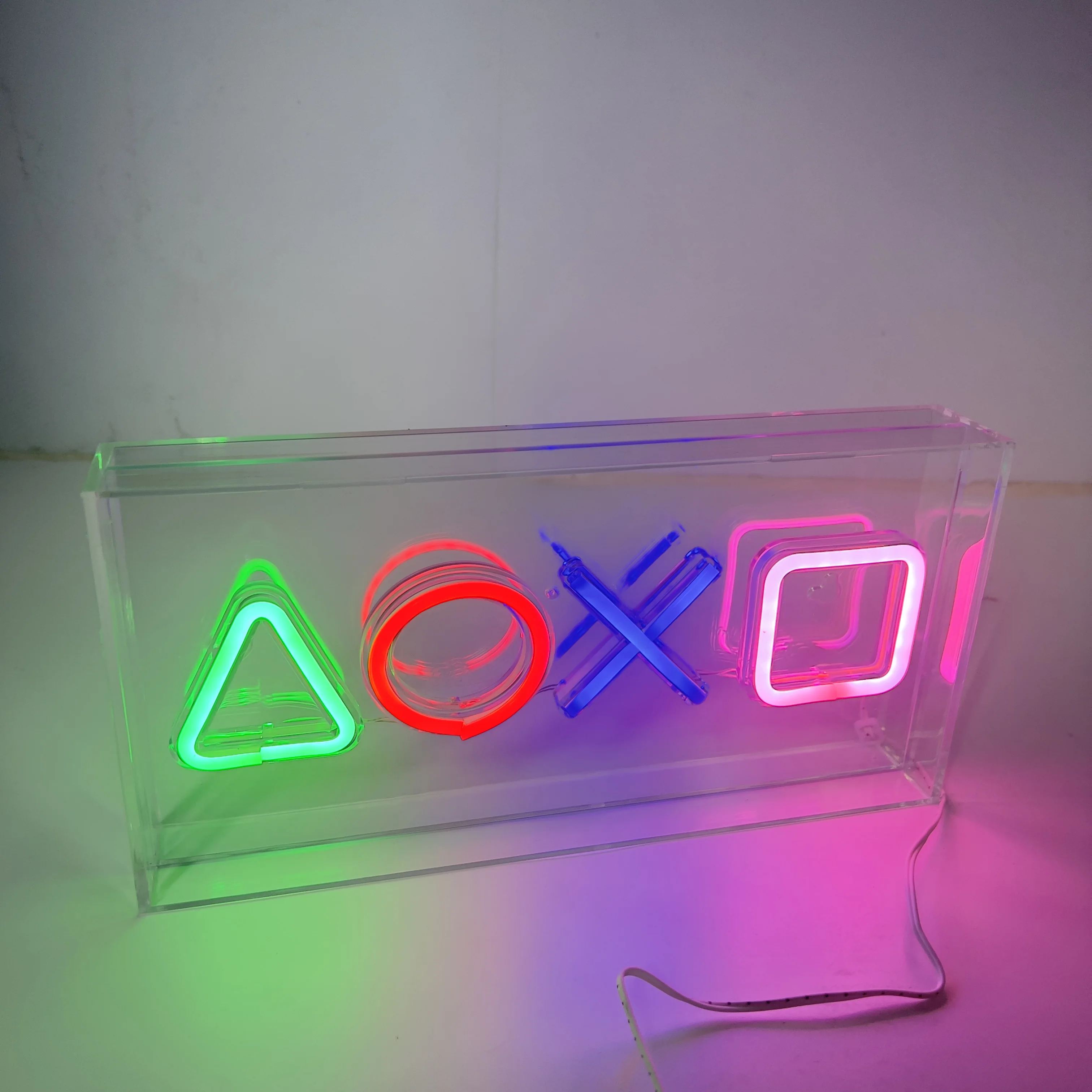 Неоновая вывеска XOXO Gamped персонализированная светодиодная неоновая световая коробка вывески для игровой спальни рабочего стола украшение стен