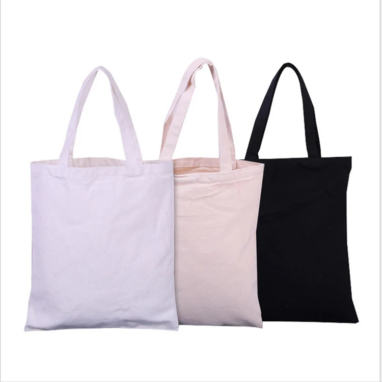 Eco-friendly Cotton Tote Bag Eco Bag Blank Pink Custom Print Shopping Promotional Cotton Canvas Tote Bag