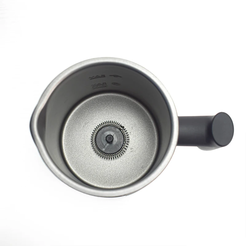 New Customized Stainless Steel Milk Frothing Machine Smart Milk Frother Kettles 14.5OZ for Office Worker Making Cappuccino Latte