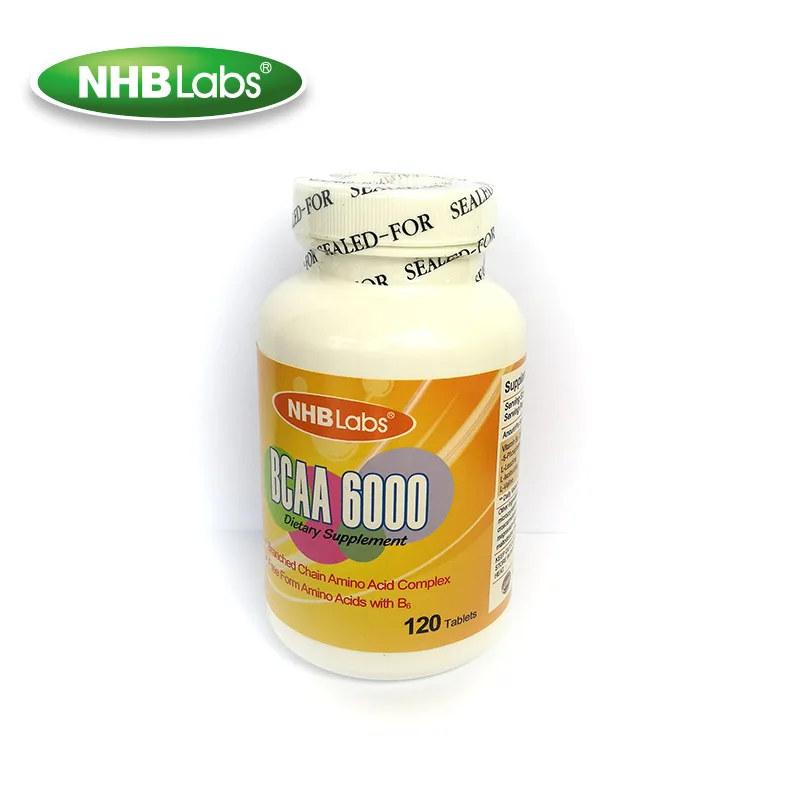 GMP сертифицированные BCAA (аминокислоты с разветвленной цепью) капсулы в бутылках/блистерах