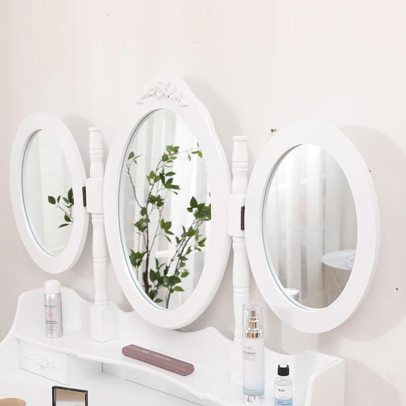 Hot sale Modern Hotel Apartment Makeup Vanity Cosmetics Desk Dressing Table With Mirror