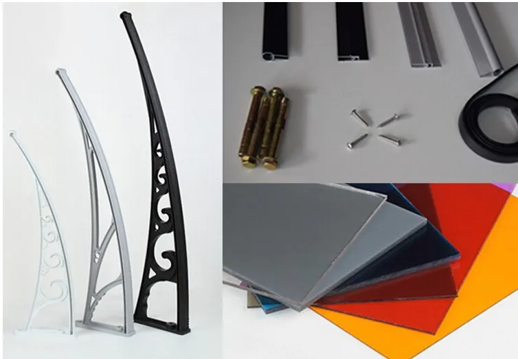 Поликарбонатный пластиковый тип и поликарбонатный парус материал дверной навес